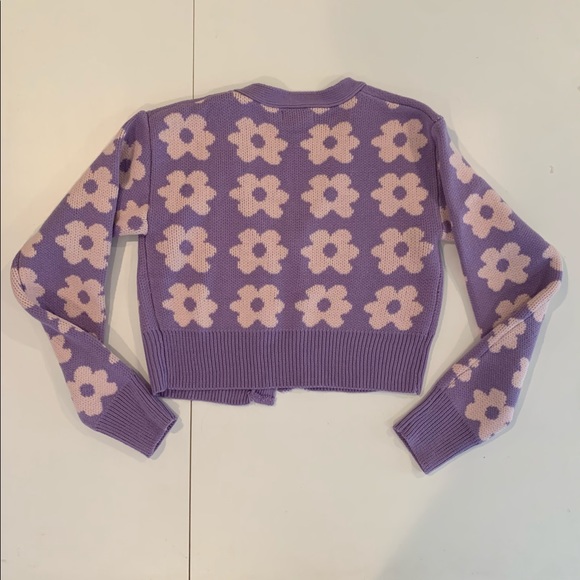 TidalNest floral button up sweater (M) - Picture 2 of 4